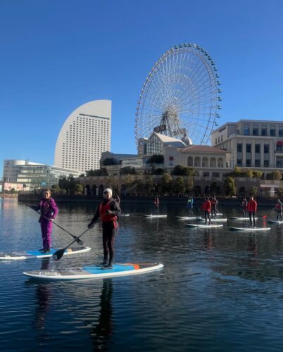 JSPAカンファレンス2日目 横浜早朝アーバンSUP 大岡川