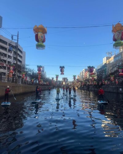 JSPAカンファレンス2日目 横浜早朝アーバンSUP 大岡川