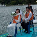 穴水町「水上花嫁道中」SUPで嫁入企画が行われました