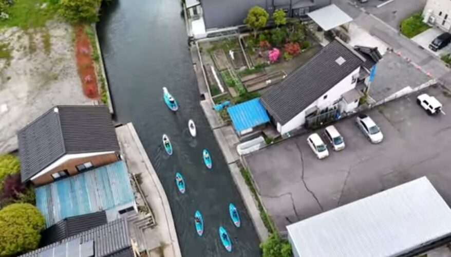 穴水町「水上花嫁道中」SUPで嫁入企画が行われました