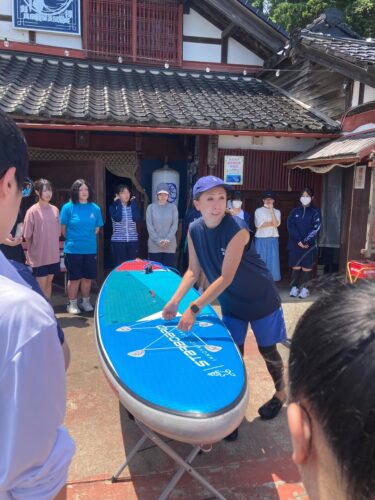 龍屋にて穴水高校1年生のSUP研修を行いました