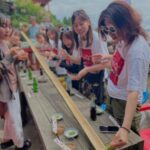 穴水一！ ながーい流しそうめん大会を開催しました