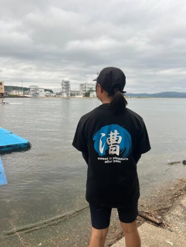 七尾高校ボート部の艇庫にお邪魔しました