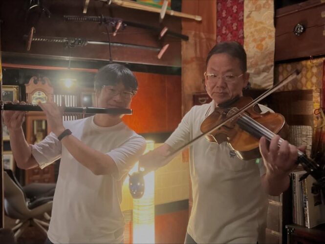 龍屋にて風の音楽祭「チームわかな」が、夜の音楽祭を開催しました